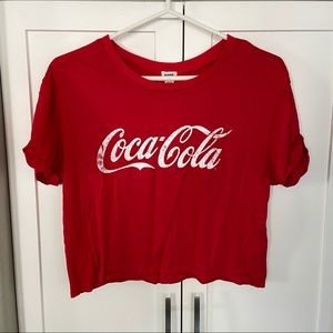 NWOT Garage Coca Cola Crop Red Shirt
